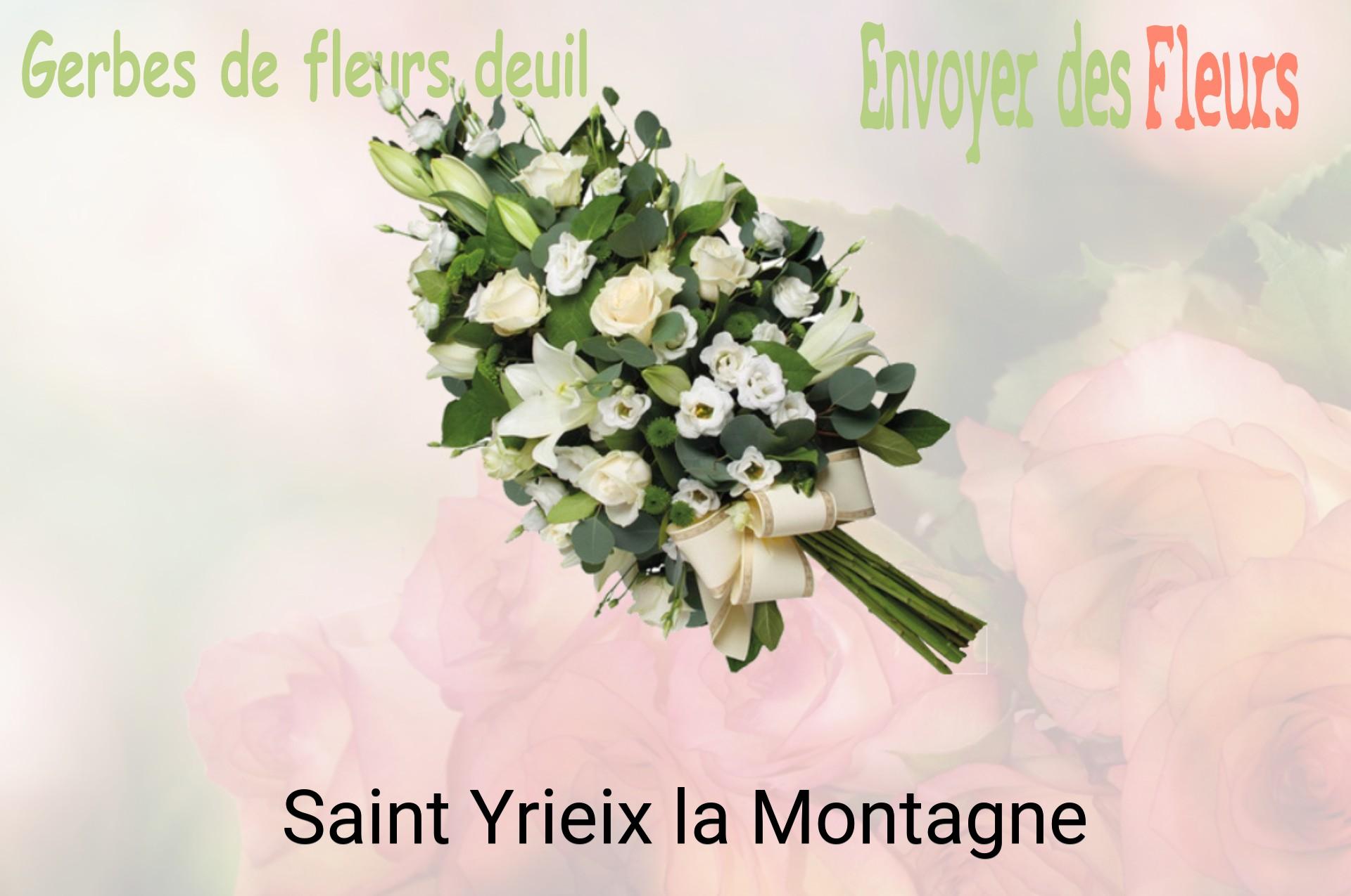 Gerbe de fleurs de deuil livrée à Saint-Yrieix-la-Montagne